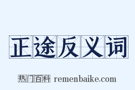正途反义词是什么意思的图片